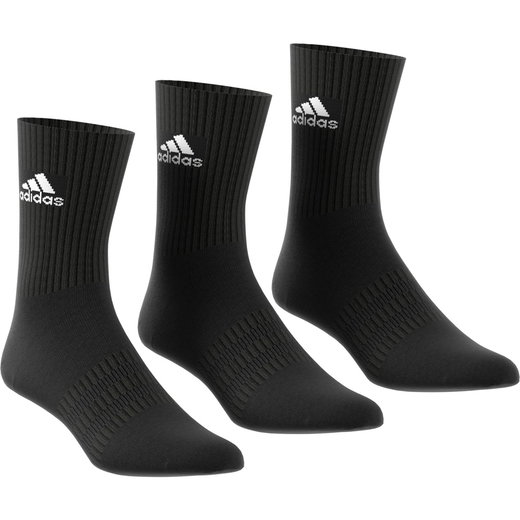 adidas Sportsocken Crew Cushion (Fußgewölbeunterstützung, durchgehend gepolstert) schwarz - 3 Paar